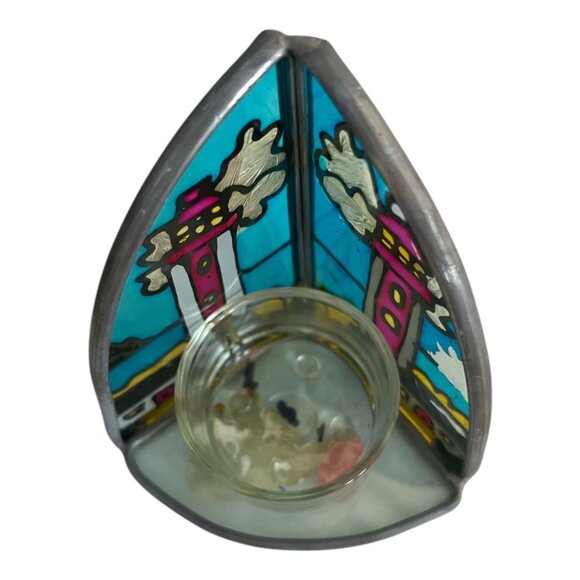 Scott’s Collectables Lighthouse Candle Screen – Stained Glass Look – Gift #7275 - Picture 6 of 8